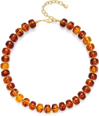 Colorful Chunky Necklaces for Women Trendy Multicolor Large Square Resin Beads Necklace Boho Chunky Statement Choker Necklaces Y2K Summer Jewelry